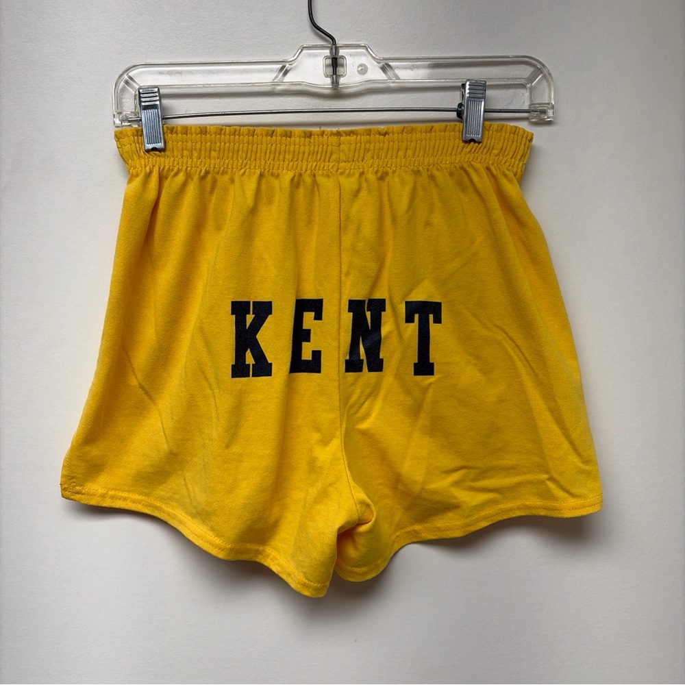 Vintage Kent State Women’s squad Shorts Yellow Sz M Kent Logo Back No Pockets